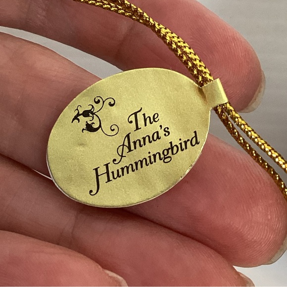 VTG Lot Of 2 1998 Lena Liu Treasury Of Jeweled Hummingbirds Porcelain Ornaments - Picture 7 of 9